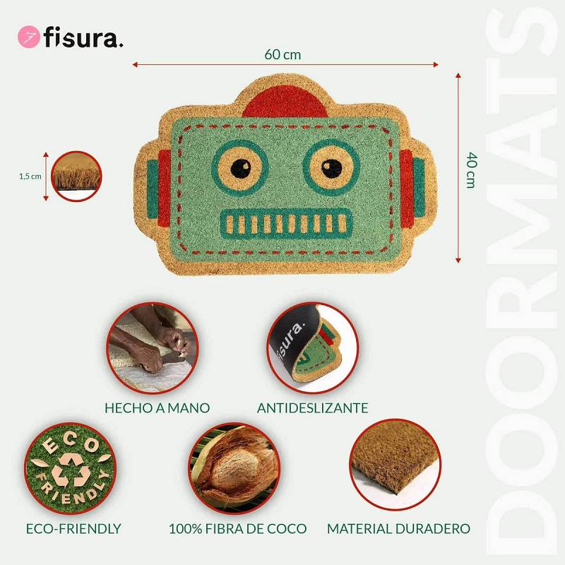 FELPUDO ROBOT AZUL.