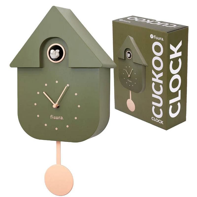 RELOJ CUCO VERDE OLIVA.