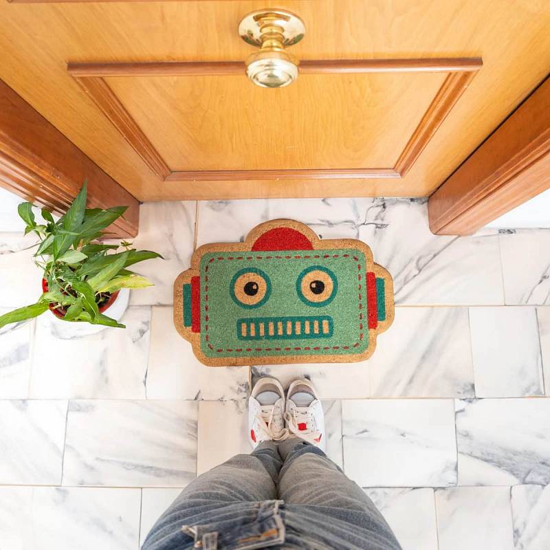 FELPUDO ROBOT AZUL.