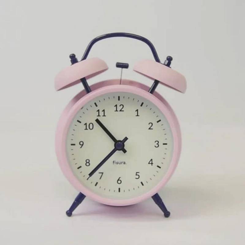 RELOJ DESPERTADOR RETRO ROSA/AZUL