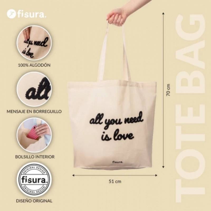 TOTE BAG ALL YOU NEED IS LOVE.