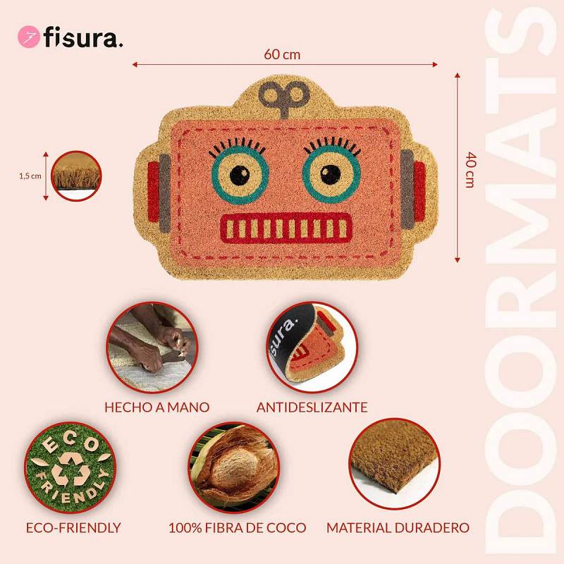 FELPUDO ROBOT ROSA