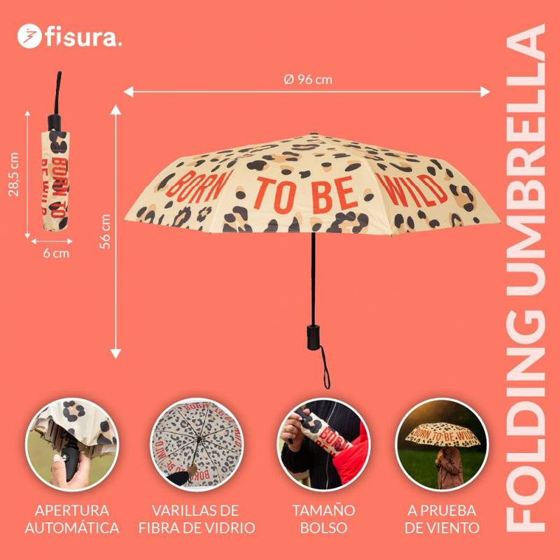 PARAGUAS PLEGABLE BORN TO BE WILD