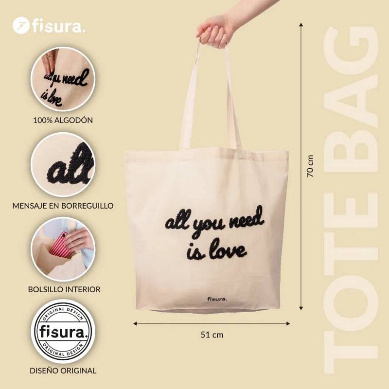 TOTE BAG ALL YOU NEED IS LOVE.
