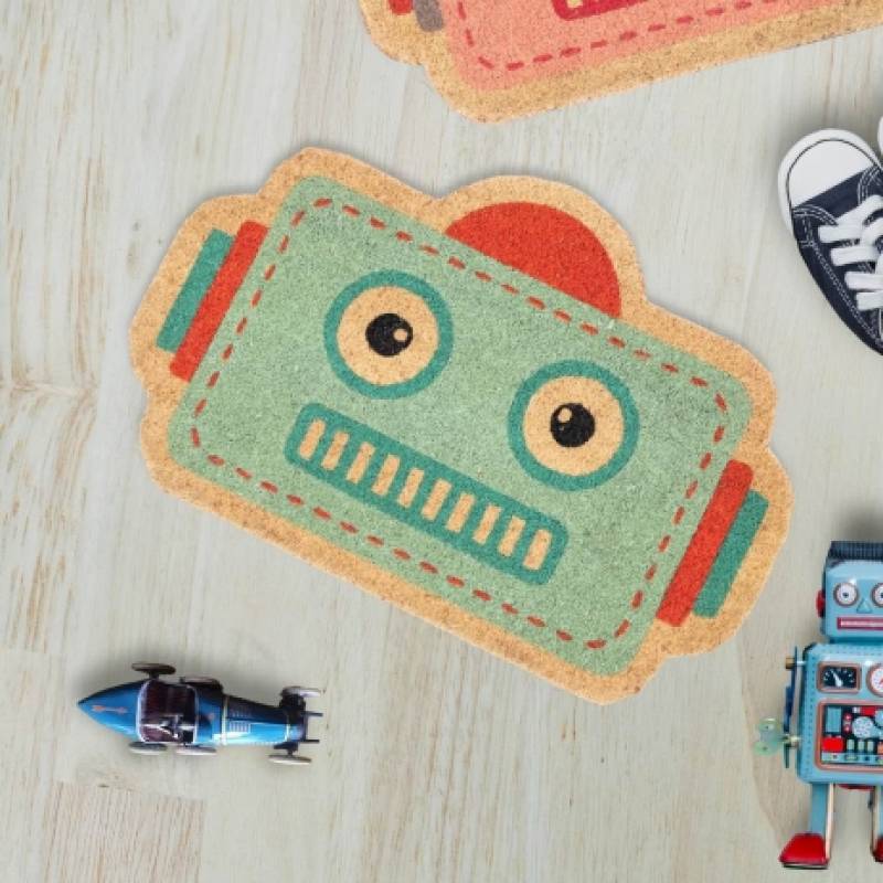 FELPUDO ROBOT AZUL.
