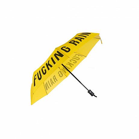 PARAGUAS PLEGABLE FUCKING RAIN AMARILLO 