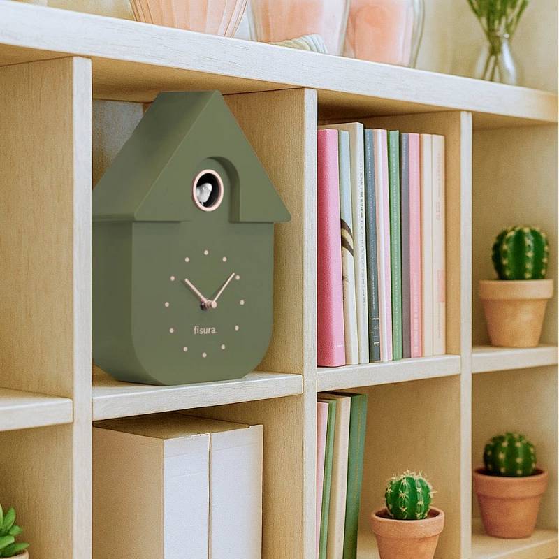 RELOJ CUCO VERDE OLIVA.