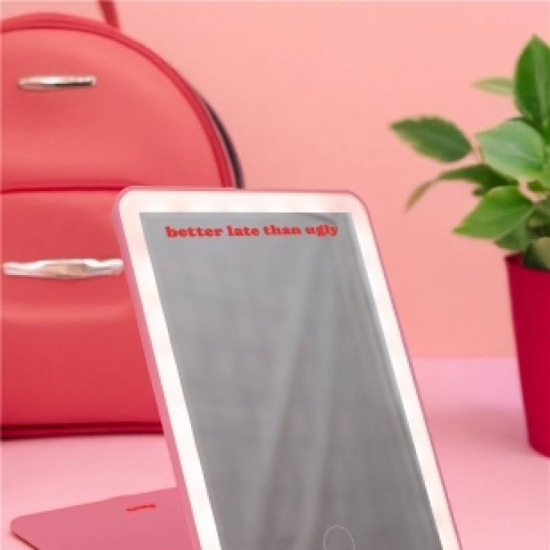 ESPEJO LED PORTTIL BETTER LATE THAN UGLY.