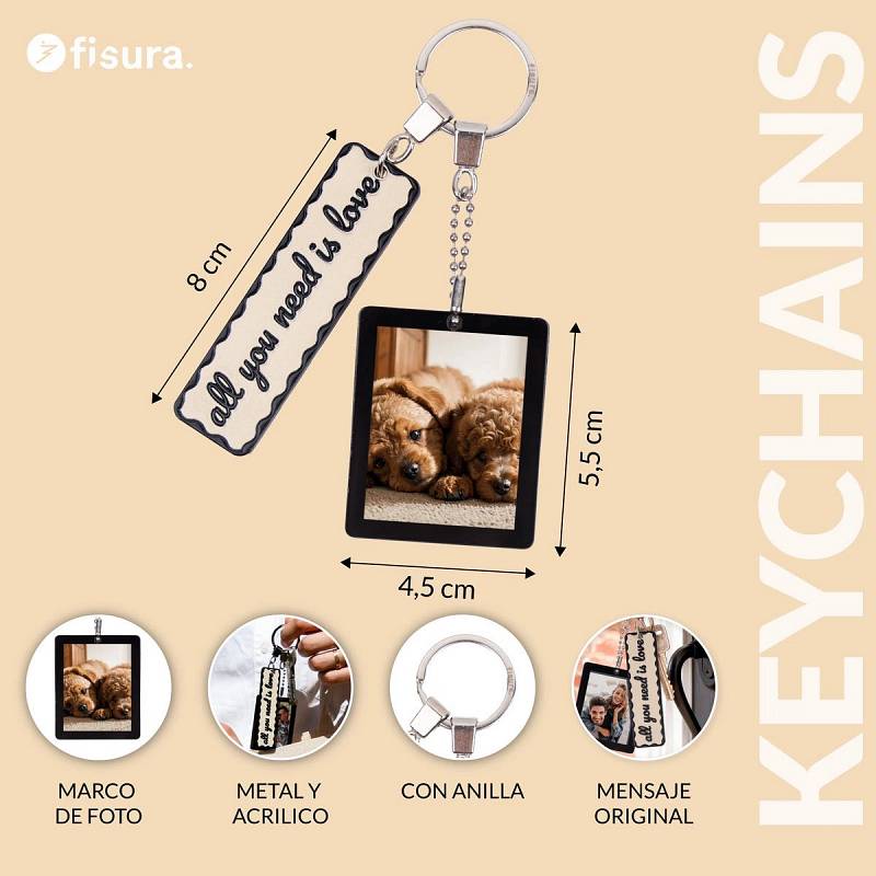 LLAVERO FOTO ALL YOU NEED IS LOVE