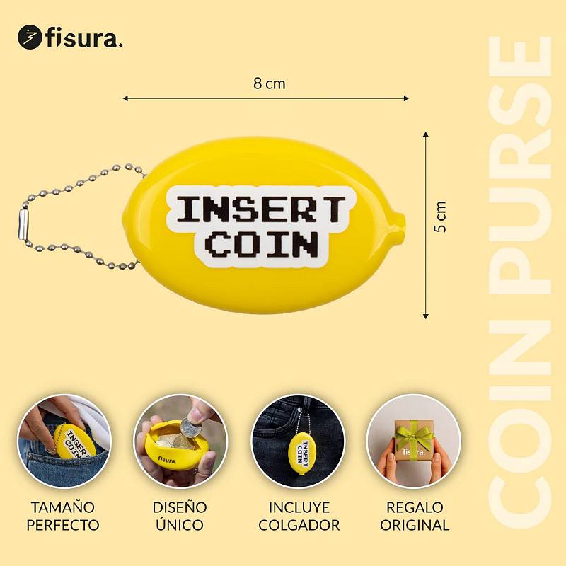 MONEDERO RETRO INSERT COIN
