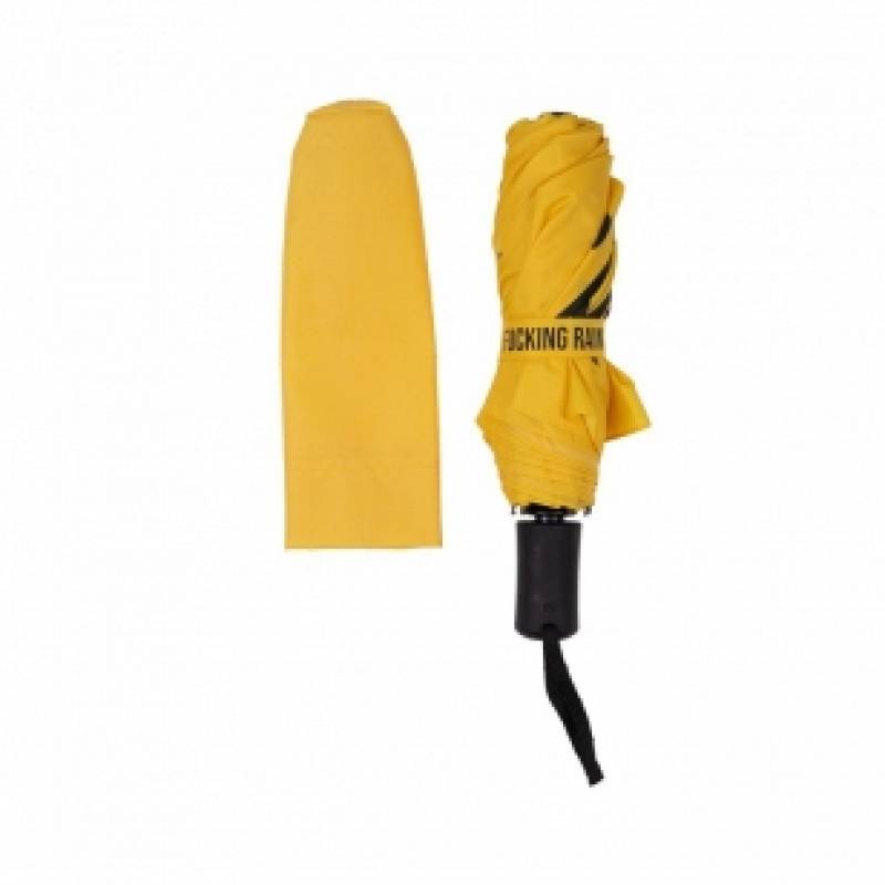 PARAGUAS PLEGABLE FUCKING RAIN AMARILLO 