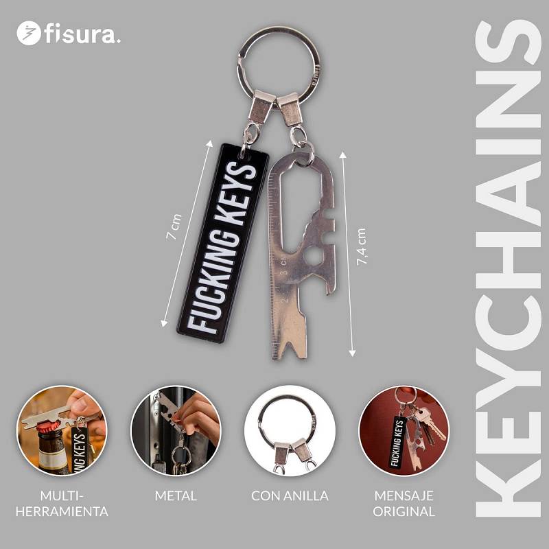 LLAVERO MULTIHERRAMIENTAS FUNCKING KEYS.