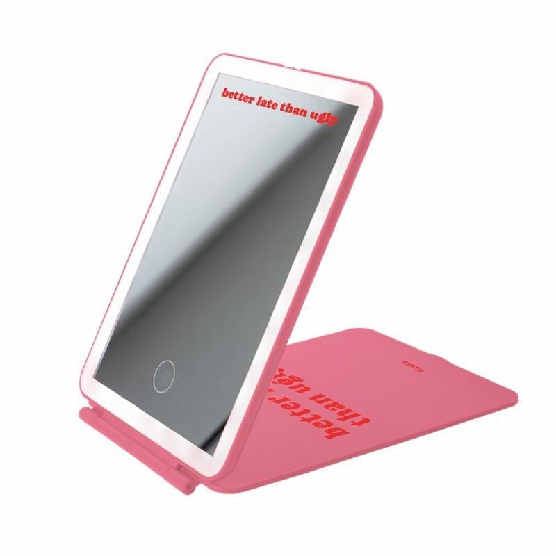 ESPEJO LED PORTTIL BETTER LATE THAN UGLY.