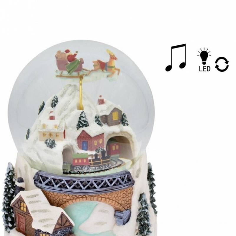 BOLA CRISTAL SANTA CLAUS EN TRINEO
