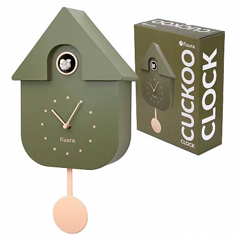 RELOJ CUCO VERDE OLIVA.
