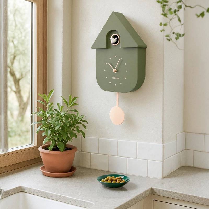 RELOJ CUCO VERDE OLIVA.